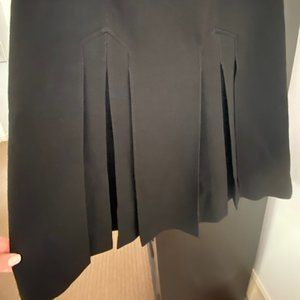 Burberry Pure Wool Gladiator Style Pleated Skirt